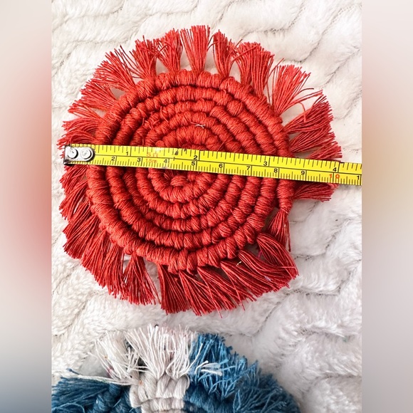 NEW: [2pc Set] Soul Embellishment’s Hand Woven Macrame Car Decor Coasters - Picture 10 of 17